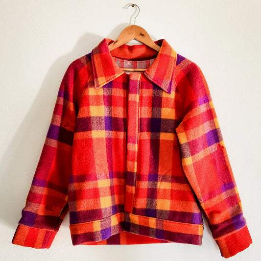 Wintertide Blanket Jacket - red/purple